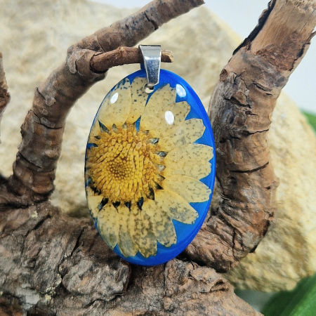 Colier / Pandantiv - Pandantiv oțel cu margaretă