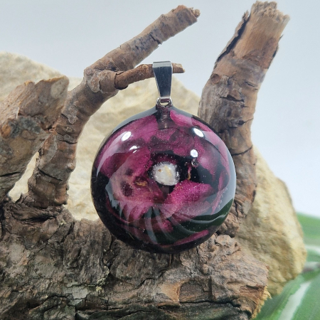 Colier / Pandantiv - Pandantiv oțel cu mini tradafir