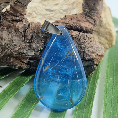 Colier / Pandantiv - Pandantiv oțel cu păpădie