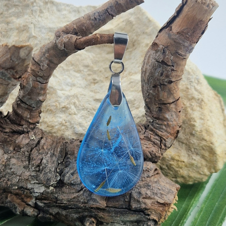 Colier / Pandantiv - Pandantiv oțel cu păpădie