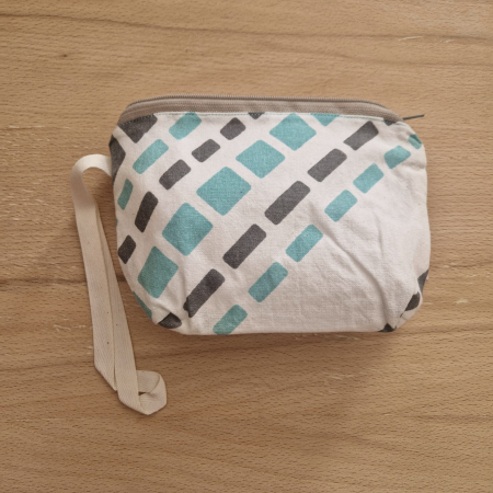 Săculeț pentru ronțăieli - Sac pentru ronțăieli cu fermoar - alb-gri