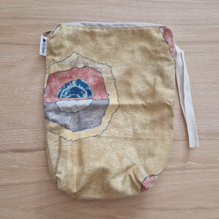 Săculeț pentru ronțăieli - Sac pentru ronțăieli cu fermoar - maro