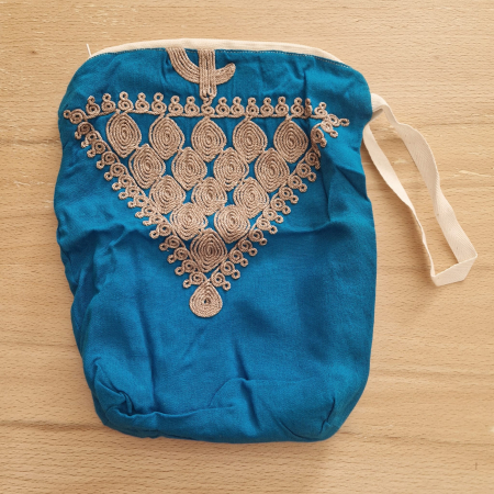 Săculeț pentru ronțăieli - Sac pentru ronțăieli cu fermoar - albastru, unicat