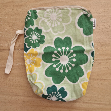 Săculeț pentru ronțăieli - Sac pentru ronțăieli cu fermoar - floral