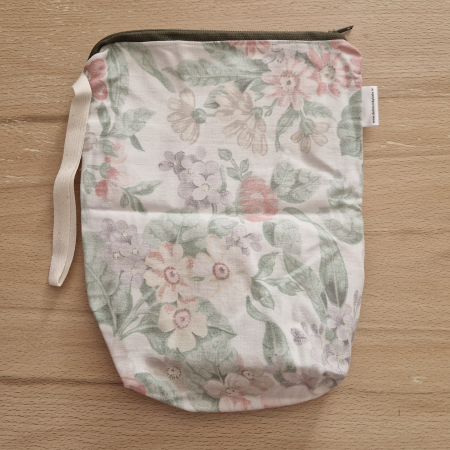 Săculeț pentru ronțăieli - Sac pentru ronțăieli cu fermoar - floral