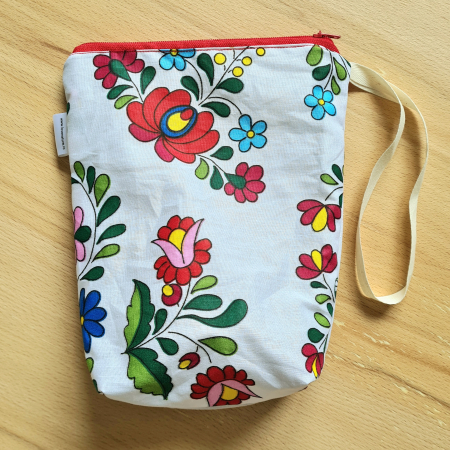 Săculeț pentru ronțăieli - Sac pentru ronțăieli cu fermoar - imprimeu kalocsai
