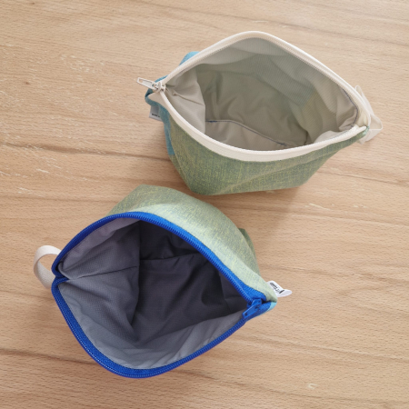 Sac pentru ronțăieli cu fermoar - verde-albastru [2]