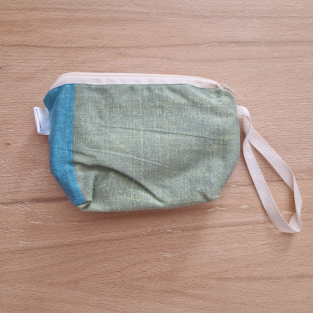 Săculeț pentru ronțăieli - Sac pentru ronțăieli cu fermoar - verde-albastru