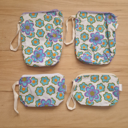 Nasi-tasi cipzárral - virágos [1]