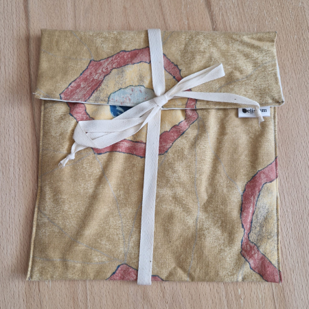 Săculeț pentru ronțăieli - Sac pentru ronțăieli cu șnur - maro