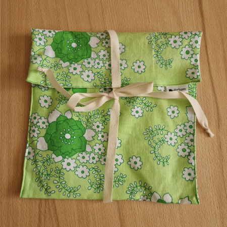 Săculeț pentru ronțăieli - Sac pentru ronțăieli cu șnur - verde