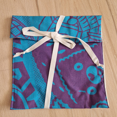 Săculeț pentru ronțăieli - Sac pentru ronțăieli cu șnur - mov, albastru