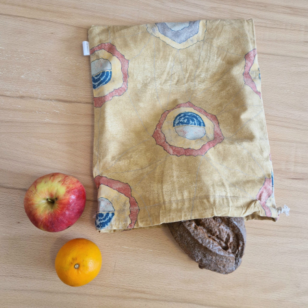 Săculeț de depozitare pentru pâine - albastru-verde