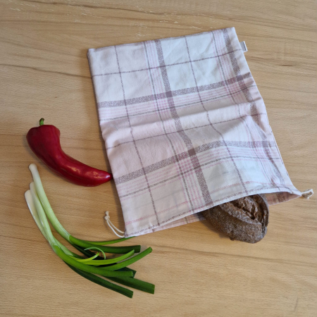 Săculeț de depozitare pentru pâine - alb