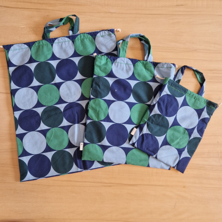 Săculeț de depozitare pentru pâine - albastru-verde [1]