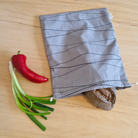 Săculeț de depozitare pentru pâine - gri