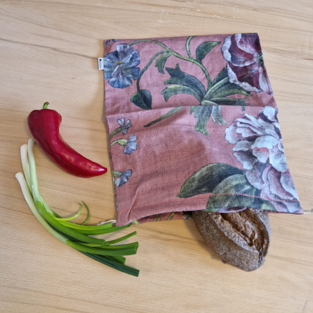 Săculeț de depozitare pentru pâine - bordo