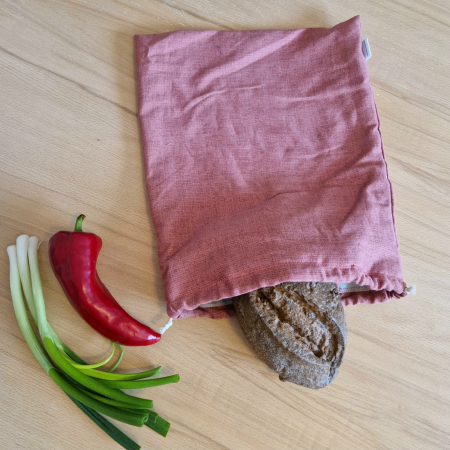 Săculeț de depozitare pentru pâine - bordo