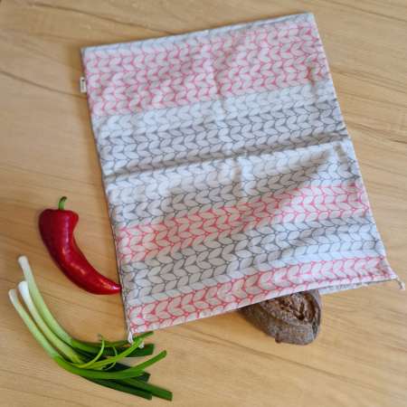 Săculeț de depozitare pentru pâine - gri