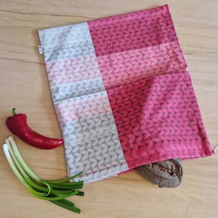 Săculeț de depozitare pentru pâine - roz