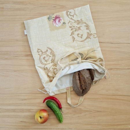Săculeț de depozitare pentru pâine - Săculeț de depozitare pentru pâine - floral vintage