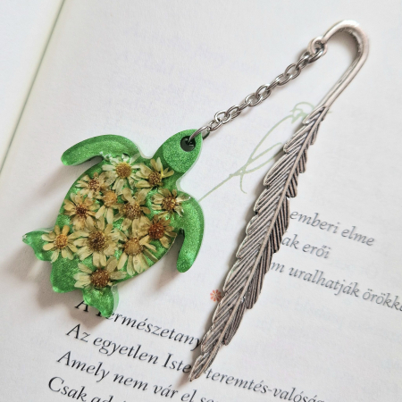 Semn de carte - Semn de carte cu flori de pai