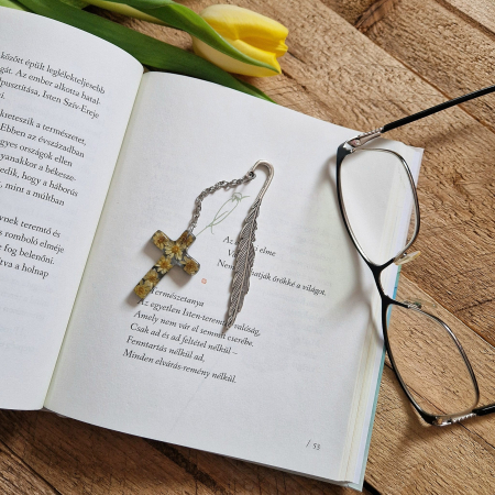 Semn de carte cu flori de pai [2]