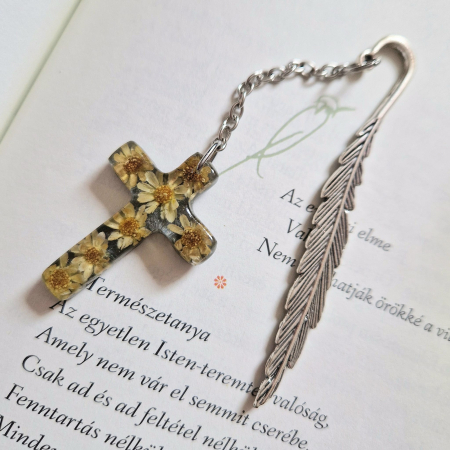 Semn de carte - Semn de carte cu flori de pai