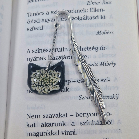 Alte - Semn de carte cu flori de morcov - pisică