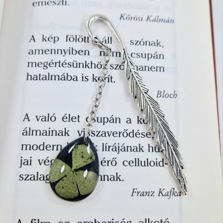 Könyvjelző - Négylevelű lóhere könyvjelző
