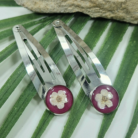 Accesorii păr - Set agrafe păr cu flori de prun