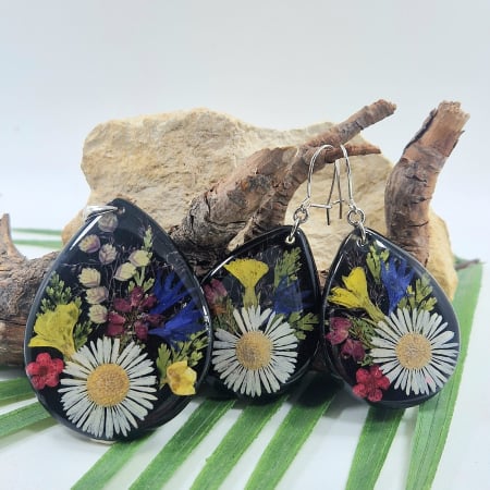 Set bijuterii - Set bijuterii din argint cu flori sălbatice