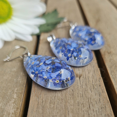 Nefelejcs  ezüst ékszer szett [3]