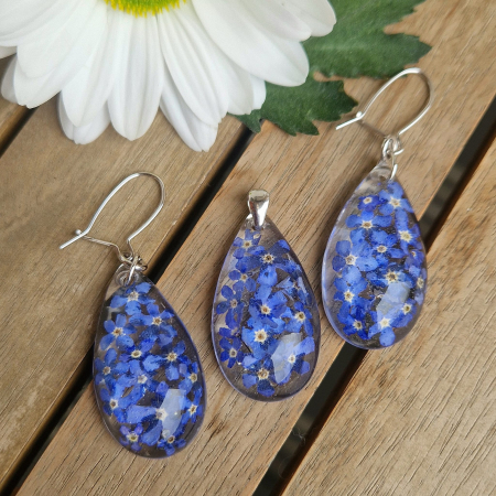 Nefelejcs  ezüst ékszer szett [2]