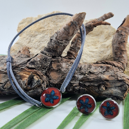 Vadvirág acél ékszer szett [1]