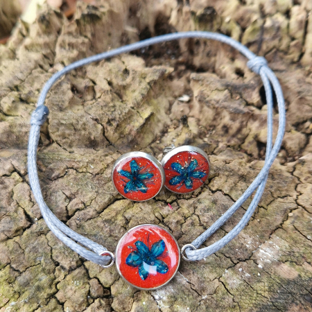 Vadvirág acél ékszer szett [2]