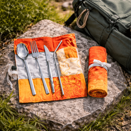 Suport pentru tacâmuri de călătorie - rosu, alb, albastru [7]