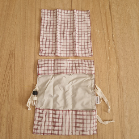 Suport pentru tacâmuri de călătorie - alb, bordo [3]