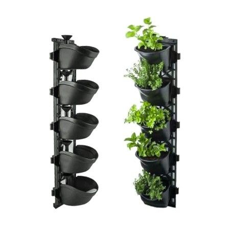 SET GHIVECI PERETE VERTICAL -PERETE 5" (20x15x11cm)×40buc. 16cm/80cm [3]