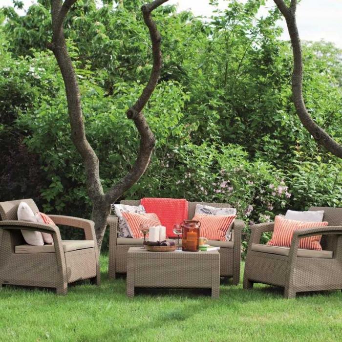 Set mobilier gradina cappuccino Keter Corfu [2]