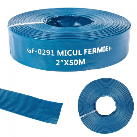 Furtune, banda picurare si accesorii - Furtun apa refulare Flat PVC 2" 50M