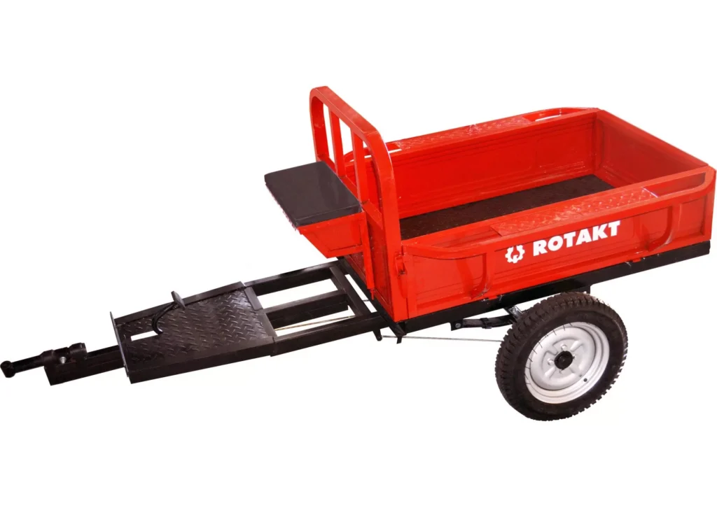 Remorci - Remorca motocultor Rotakt REM400-1, capacitate 400 kg, basculabila