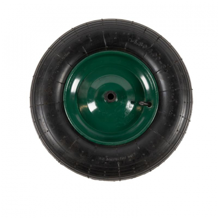 Roti, camere, accesorii roti - Roata verde 400-8 pentru ax mic ECO