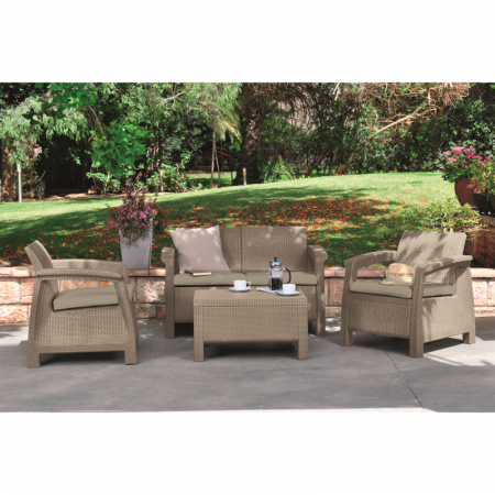 Ansambluri de mobilier - seturi - Set mobilier gradina cappuccino Keter Corfu