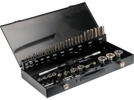Scule pentru filetare - SET TAROZI ȘI FILIERE M3-20, 56 BUC