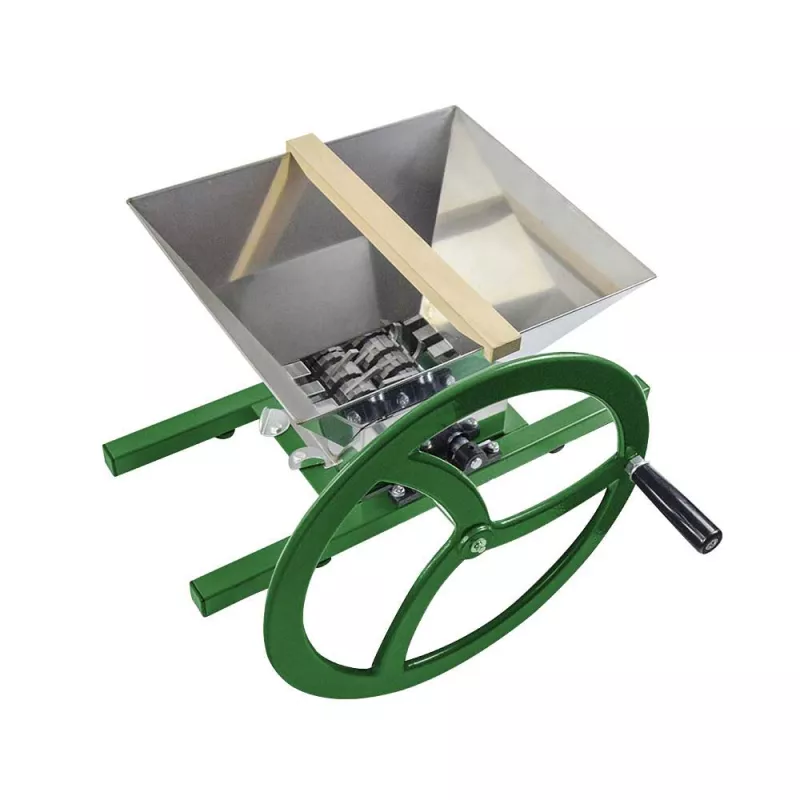 Zdrobitoare si teascuri fructe sau struguri - Zdrobitor fructe By-fruct Pro manual, cu volant, cuva Inox, 7L