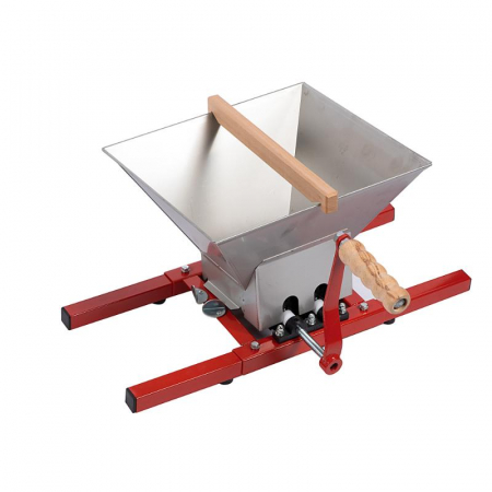 Zdrobitoare si teascuri fructe sau struguri - Zdrobitor manual de fructe cu role si cuva INOX