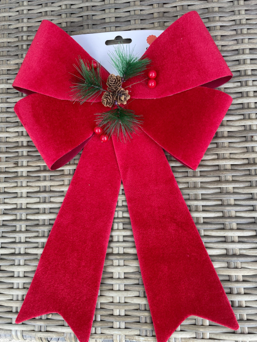 Funda catifea rosie cu mic aranjament [1]