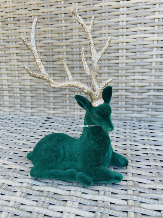 Ren culcat catifea verde smarald [1]