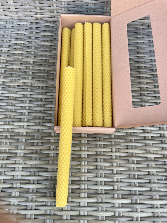 CRACIUN MAGIC - Lumanari fagure natur, set 10 Buc